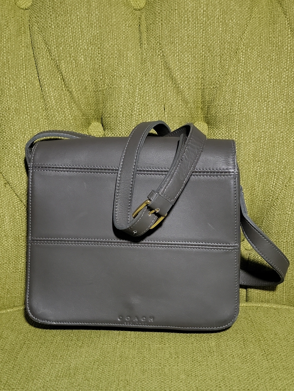 Coach Tribeca Gray Leather Crossbody Bag